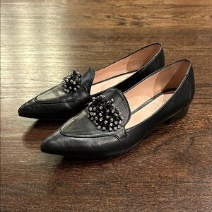 Jennifer Tattanelli Women’s Black Embellished Loafers with Heel Size 39.5/95